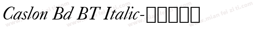Caslon Bd BT Italic字体转换